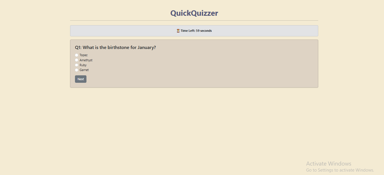 QuickQuizzer-Website